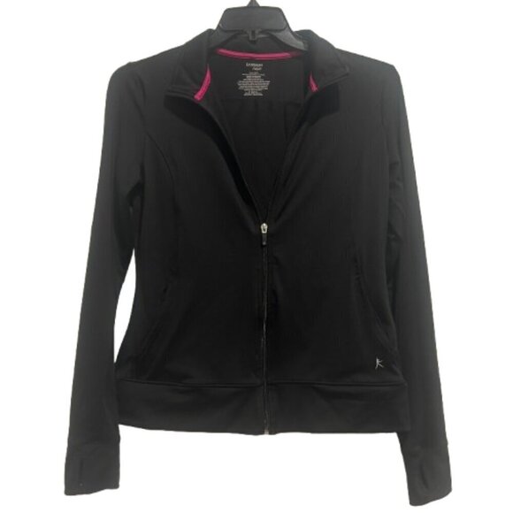 Danskin Now Black Performance Athletic Zip Up Jacket Women’s Size S (4-6) - Picture 1 of 7